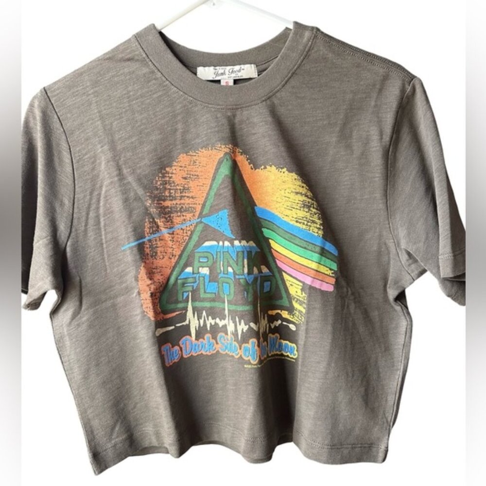 Junk Food NWOT Pink Floyd Brushstroke Crop Tee Women’s Size S